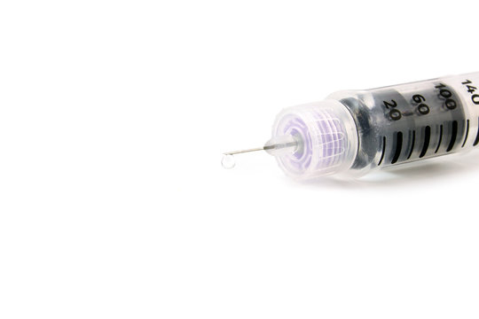 A drop of insulin injection pen
