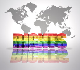 Word Rights with Rainbow Gay Flag