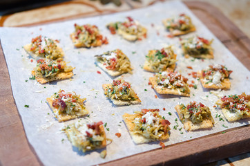 Bread with mushrooms