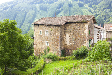 Fototapeta na wymiar casa rural de piedra en el campo