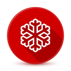 Red snowflake icon with long shadow