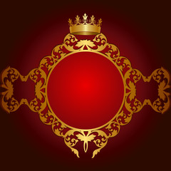 Royal golden frame