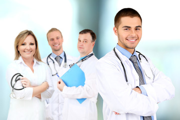 Fototapeta premium Medical workers in hospital