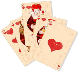 Hearts royal flush