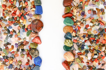 Obraz premium Edelsteine poliert für Bordüre senkrecht Heilsteine