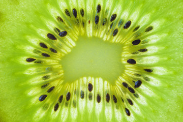 Macro of fresh kiwi slice background