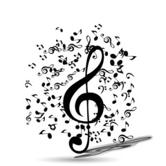 Fototapeta premium Abstract Music Background. Vector Illustration for your Design.