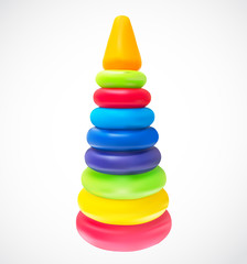 Children Pyramid Isolated. Vector Illustration.