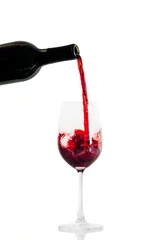 Fotobehang red wine and a bottle © Valeriy Lebedev