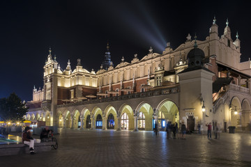 Fototapeta na wymiar Cloth hall (Polish: Sukiennice) in Krakow