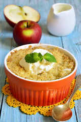 Apple and pear crumble.