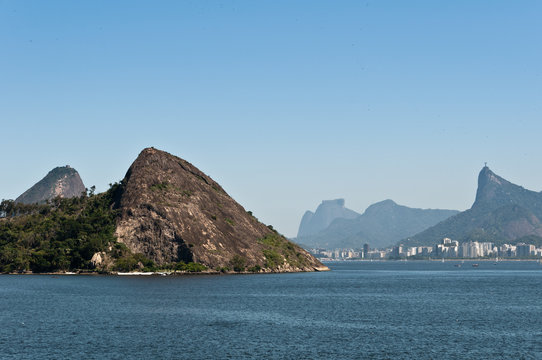 Niteroi and Rio de Janeiro Mountains and Ocean