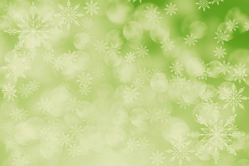 Abstract holiday background,  Christmas lights, snowflakes