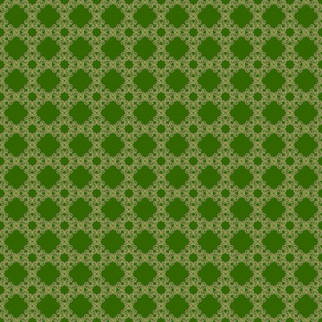 Seamless golden & green abstract pattern © whiteaster