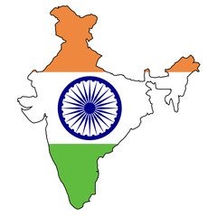 India Map Flag