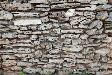 Ancient stone fortress wall, background photo texture