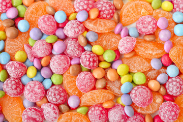 Fototapeta na wymiar Sweet multicolor candies