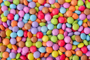 Foto auf Alu-Dibond Mehrfarbige Bonbons © tashka2000