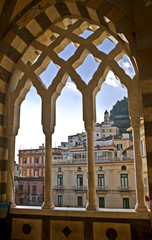 View of of the town of Amalfi from St. Andrew Cathedral.