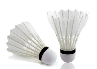 Fototapeta na wymiar Badminton on white background