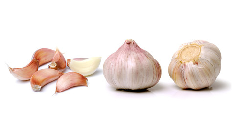 Garlic isolated on white background