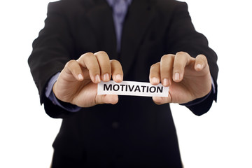 Man Holding Paper With Motivation Text