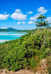 Fototapeta na wymiar Stunning colors of Whitsundays Archipelago, Australia. Mountains