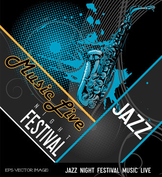 eps Vector image: JAZZ NIGHT FESTIVAL MUSIC LIVE