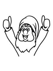 Zwerg daumen hoch happy