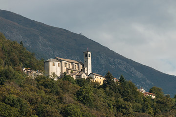 Fototapeta na wymiar view of church in Sant' Agata in Piedmont, Italy