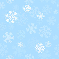 Fototapeta na wymiar Abstract blue christmas seamless pattern background