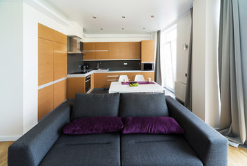 Interior design: Modern big kitchen