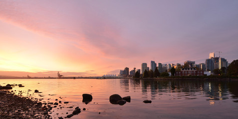 downtown vancouver sunrise