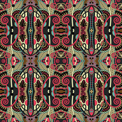 seamless geometry vintage pattern, ethnic style ornamental backg