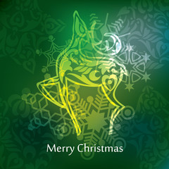 Vector christmas postcard design