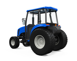 Obraz premium Blue Tractor Isolated