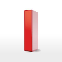 3d red letter I
