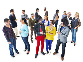 Obraz premium Group of Multiethnic Business People Discussing