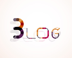 Blog word font concept