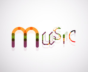 Music font word concept