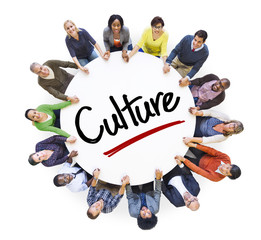 Diverse People in a Circle with Culture Concept