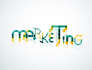 Marketing word font concept