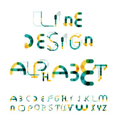 Minimal line design alphabet, font, typeface