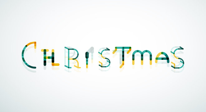 Christmas word concept, font