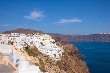 Obraz premium View on Oia in Santorini