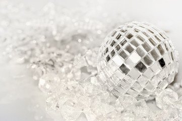 Close up of Christmas decorations