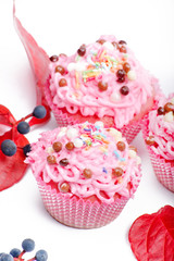 pink muffins