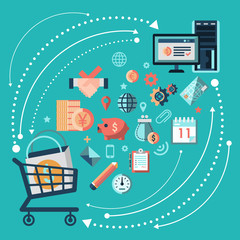 Online shopping concept