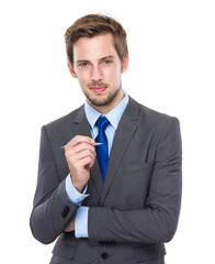 Businessman with pen