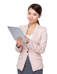 Businesswoman use digital tablet